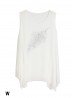 Branched Rhinestone Chiffon Top